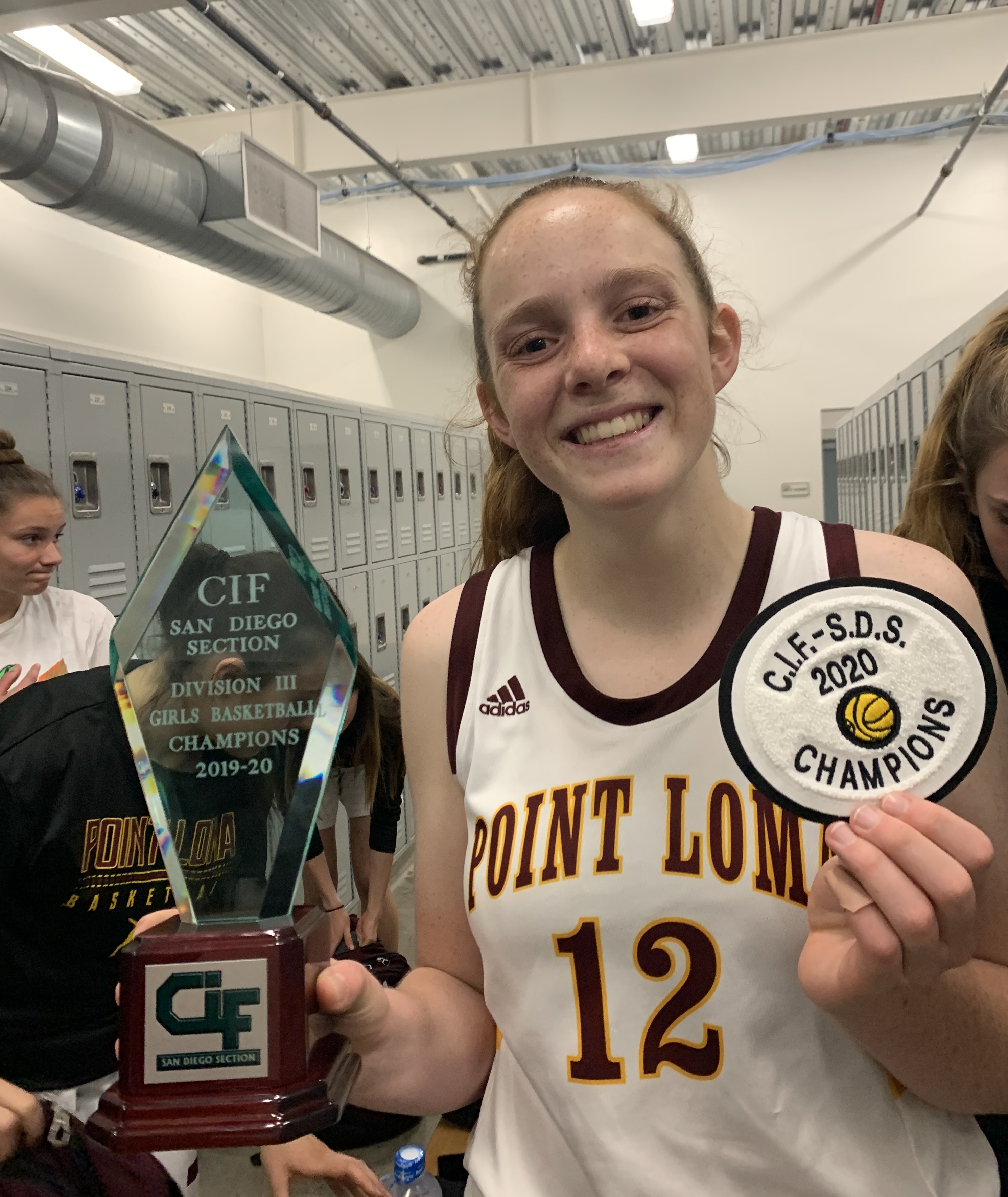 Emma with CIF championship trophy